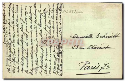CANNES. Plaża pod uderzeniem morza — Wydawnictwo Gillet, nr 431 — Rewers