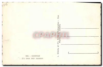 Kąt ogrodu — Cannes — L. Gilletta et Cie, Nice — Rewers