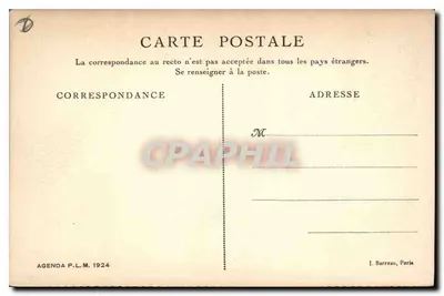 Savoie — O Isère em Moutiers — Agenda P.L.M. 1924 — Verso