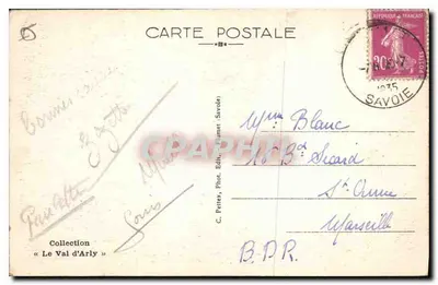 Savoie — Przełęcz Aravis — C. Pettex, Fot. Wyd. (Savoie) nr 42 — Rewers