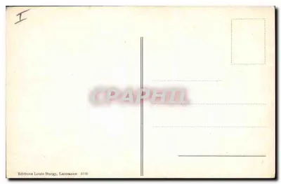 Mont-Blanc widziany z Brévent — widok alpejski — Wydawnictwo Louis Burgy, Lausanne, nr 5716 — Rewers