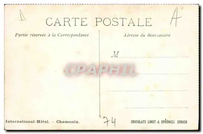 Koła Mont Blanc — Widok z Brevent — Hotel International, Chamonix — Rewers