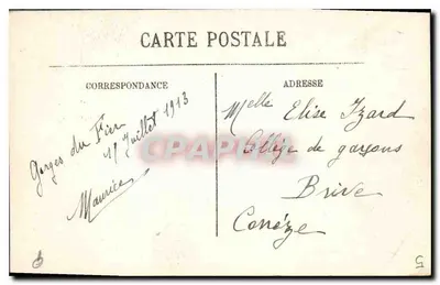 Gorges do Fier perto de Annecy — Alta Saboia — editor desconhecido, n° 22 — Verso