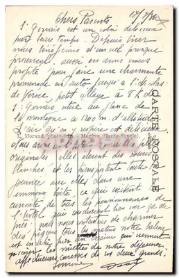 Terminus del treno del MONT-BLANC — Vista del tunnel, ghiacciaio e aguglia di Bionnassay — L. Morand, Mégeve — Verso
