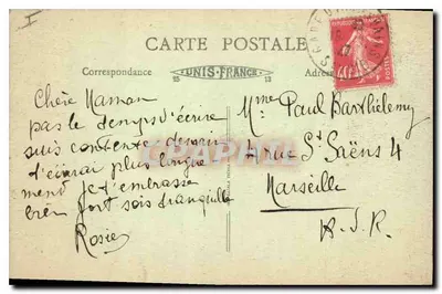 Aix-les-Bains — Het meer van Bourget en de Dent du Chat — Uitgever niet geïdentificeerd, n° 352 — Achterkant
