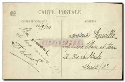 No Col da Chipotte — (Vosges) — Ad. Weick, Saint-Dié - N° 13293 — Verso