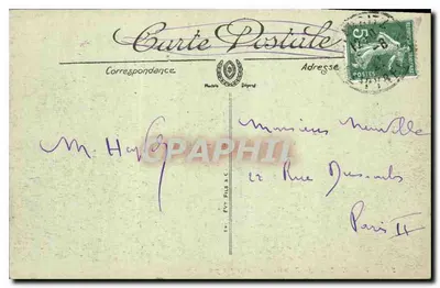 Biarritz — Al Rocher de la Vierge en tiempo tormentoso — LL. n° 238 — Reverso