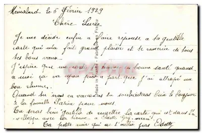 Arranjo de rosas coloridas — Léo, Paris, n°1347 — Verso
