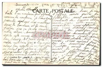 Kolorowe kwiaty — Szczęśliwy Nowy Rok — Wydawnictwo Francuskie M.L. - seria N° 602 E — Rewers
