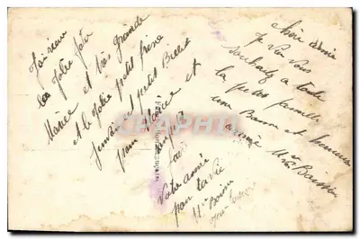 Blütenbukett aus Violett — Frohe Neujahr — DIX PARIS 2535 — Rückseite