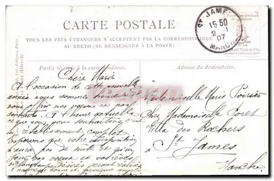 Galho de hortência e pássaro — Desejos Sinceros — editor Tack e Filhos, número de série não visível — Verso