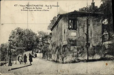 Velho Montmartre - Rue St-Vincent e Casa de Berlioz - A.P. 477