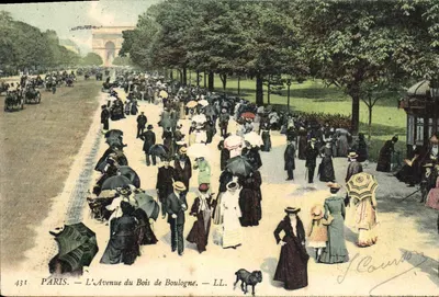 Paryż — Avenue du Bois de Boulogne — LL. — J. Cours