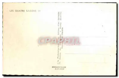 Cztery pory roku — kolorowy motyw kwiatowy — Éditions des Marquiers — Rewers