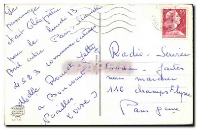 Duas rosas — ilustração — C. Vives, ed. Univers, N° 434 — Verso