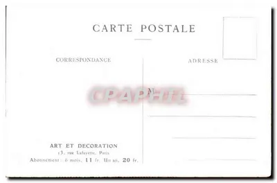 Wyspa szczęśliwa — fragment z ilustracji z czasopisma 'Art et Décoration' — Albert Besnard — Rewers
