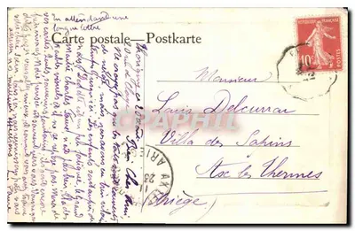 Zamieczony wioska — scenka zimowa — Barbabini Pinxt, seria 273 — Rewers