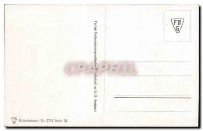 Dom alpejski — widok jesieniowy — Künstlerkarte Nr. 2713, seria 22, wydawca: Farbenphotographischer Gesellschaft m.b.H. Stuttgart — Rewers