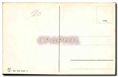 Veld van heide — bos van berk — F.E.D. Ser. 458 Dess. 2 — Achterkant