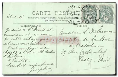 LA ABBAYE DE SAINT-DENIS — Tumba de Luis XII y Ana de Bretaña — La Justicia — LL. — N°18 — Reverso