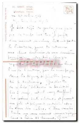Floresta — luz filtrando entre os troncos — Salon de Paris, Isenbarrt, 1917 — Verso