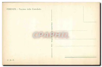 Florença - Catedral de Florença — fachada — U.M.F. 1934 — Verso