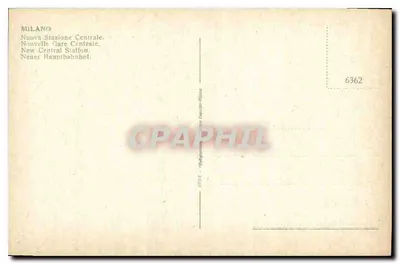 Milano — Nowa Główna Stacja — n° 6362 — Rewers