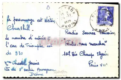 Scena zimowa z dziećmi grającymi w narciarstwie — wydawca Photocphon, nr 812 — Rewers