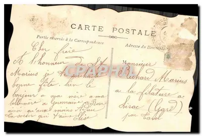 Arranjo de flores e laço — decoração — editor desconhecido — Verso