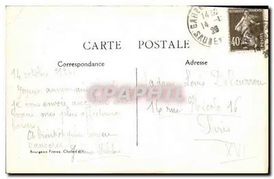 Julia de Lamartine — Retrato de criança com cachorro — Lémonon-Ducoté Édit Macon — Verso