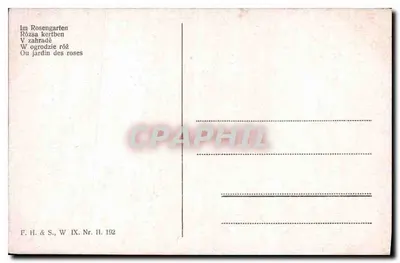 Jovem oferecendo rosas a uma jovem — em um jardim — F. H. & S., W. IX. Nr. H. 192 — Verso