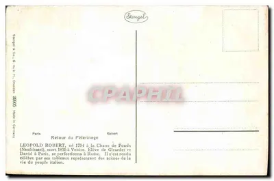 Terugkeer van het pellegrinage — LEOPOLD ROBERT — Stengel & Co. Dresden — Achterkant
