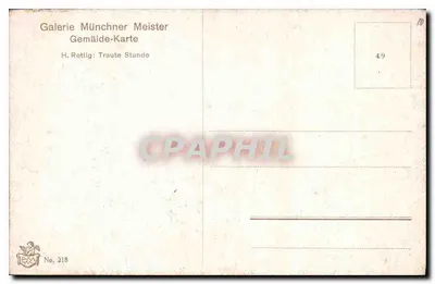 Mulher lendo — cena interior — Galeria Münchner Meister, n° 218 — Verso