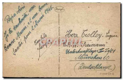 Zimny skier — zimowy krajobraz — Stengel, nr 7622 — Rewers