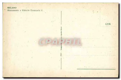 Milano - Pomnik Wiktora Emanuela II — wydawca Castello-Neuza, nr 6356 — Rewers