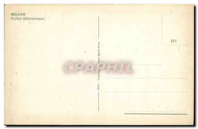 Milão - Portici Settentrionali — n° 511 — Verso