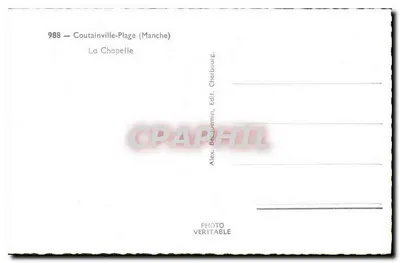 Coutainville-Plage (Manche) — A Capela — Alex, Cherbourg — Verso