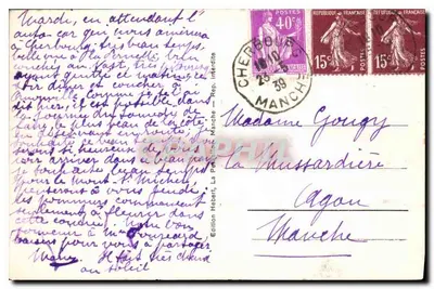 La Pernelle - De Kerk — uitgever Edition Hebert, Manche, n°4 — Achterkant