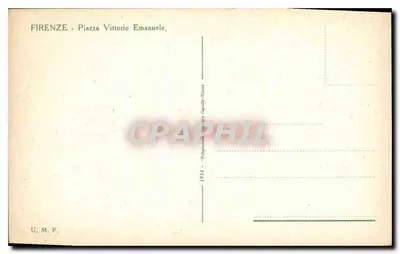 Piazza Vittorio Emanuele — Florenca — wydawca U.M.F. — Rewers