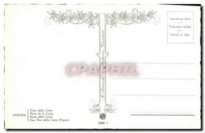 Porta della Carta — Wenecja — A. Frecchi Milano-Venezia n° 4338-7 — Rewers