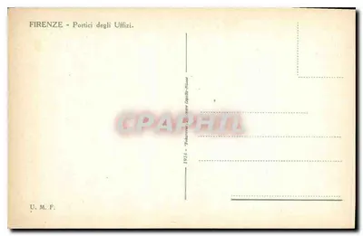 Florença - Porticos dos Uffizi — U.M.F. — n° 1934 — Verso