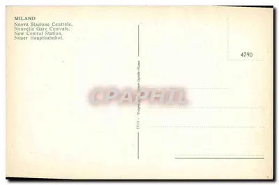 Milano - Nowa Główna Stacja — n° 4790 — Rewers