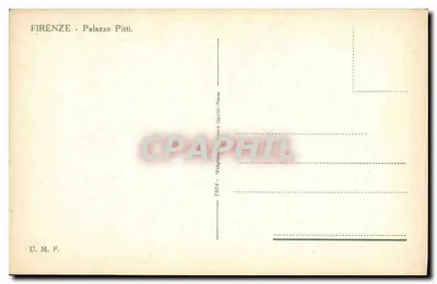 Palazzo Pitti — Florença — editor U.M.F. — Verso
