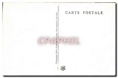 Gouffre de PADIRAC (Lot) — Naturalny przeszkód w górnym jeziorze i ekscentryczne stalagmity — Phototypie Hidio François — Rewers