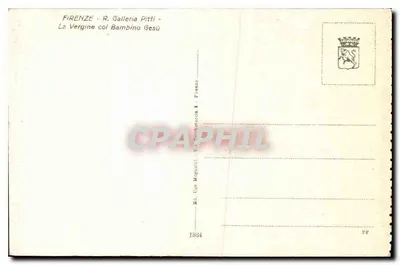 Niewiasta z Bambino Gesù — Galleria Pitti — Florencja — Rewers
