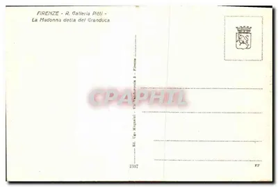 Madonna z Wielkiego Ducy — Galeria Pitti — Florenca — Rewers