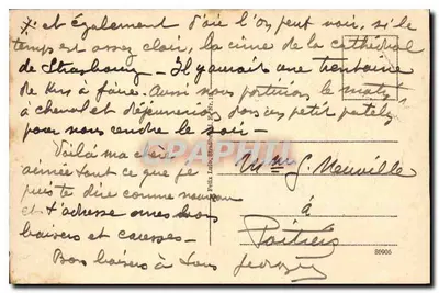 Scena w Orangerii w Strasburgu — Strasbourg i. E. — wydawca nieodczytalny — Rewers