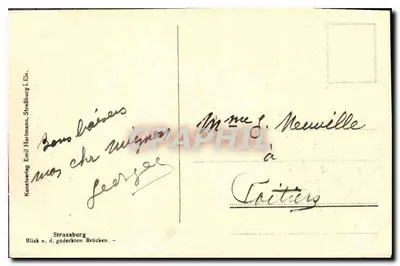 Strasburg — Stary Strasburg i stara stal na Wyspie — Kunstverlag Emil Hartmann, Strasburg — Rewers