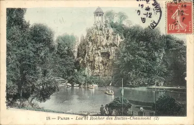 Paris — Lac et Rocher des Buttes-Chaumont — P. R. D. (n°18)