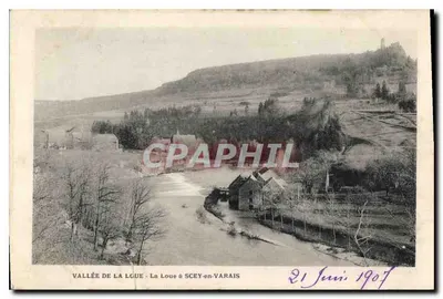 Bilhete postal antigo Vale da Loue a Loue a Scey en Varais